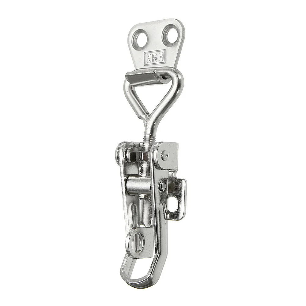 Catch Hasp Box Trunk Latch Chest Toggle Lock Clamp Metalworking Stainless Steel Machinery Adjustable Spring Loaded Equipment