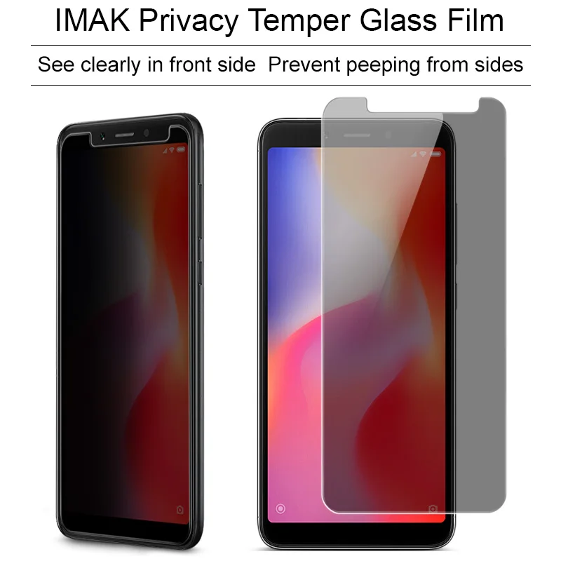 Защита конфиденциальности антибликовое стекло для Xiaomi Redmi 6 6A A закалённое IMAK