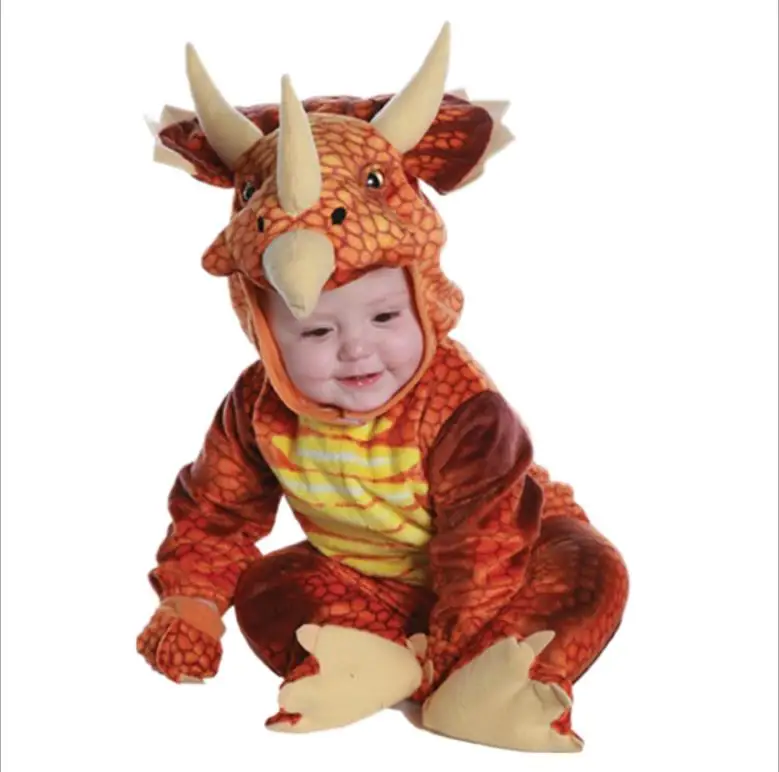 Новый костюм трицератопса мальчиков дети маленькие T Rex Косплэй динозавров