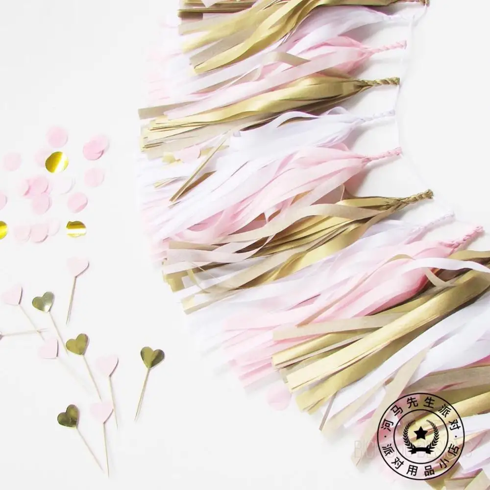 

5pcs/bag 14inch Baby Shower Tissue Paper Tassel Birthday Garland Party Decoration For Wedding Event Birthday Party Supplies