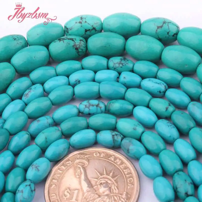 Бусины из натурального камня овальной и синей бирюзы 4x8 8x14 мм|bead strands|stone beadsbeads free