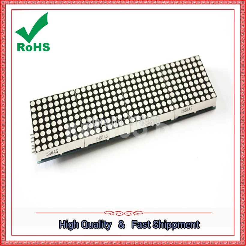 

Экран с красной точечной матрицей HT1632C поставляется с сканированием