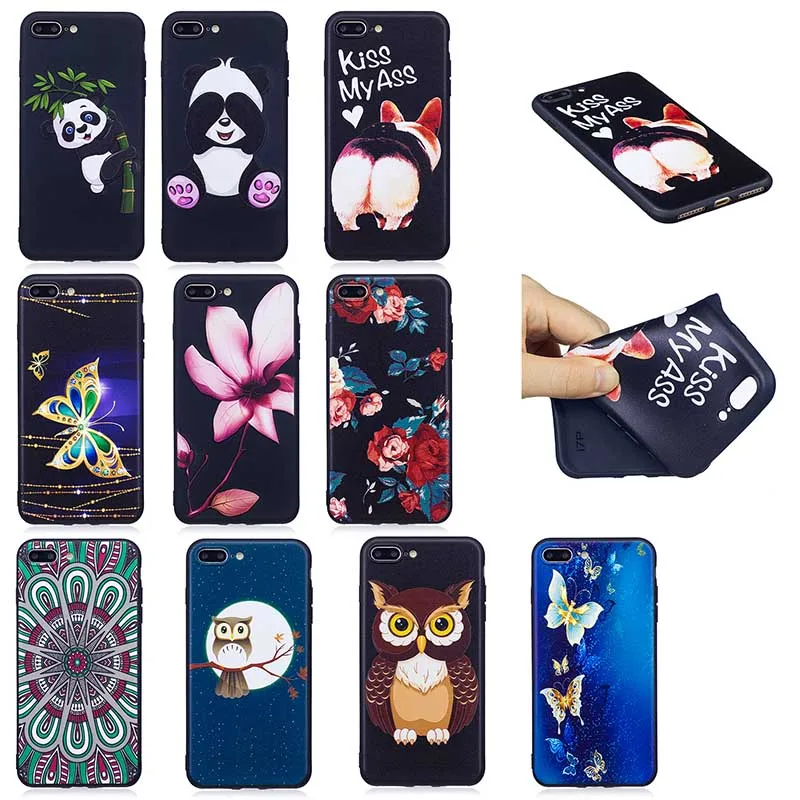 Мягкий силиконовый чехол для iPhone 8 7 Plus оригинальный Shigeary телефон случаях 3D