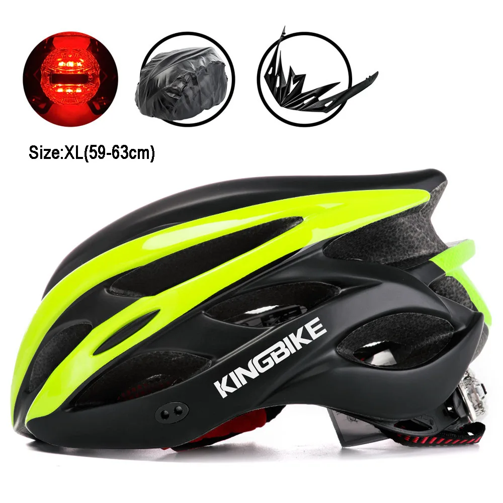 green-XL KINGBIKE светильник, велосипедный шлем для шоссейного велосипеда, женский, мужской, mtb, велосипедный шлем, дышащий шлем, casco bicicleta hombre casque velo - Цвет: green-XL