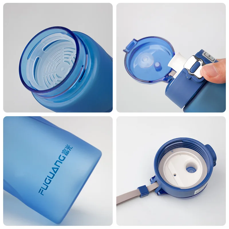 Fashion Simple water bottle Travel hiking office camping Leakproof portable kettle Sport student plastic kettle kid water bottle