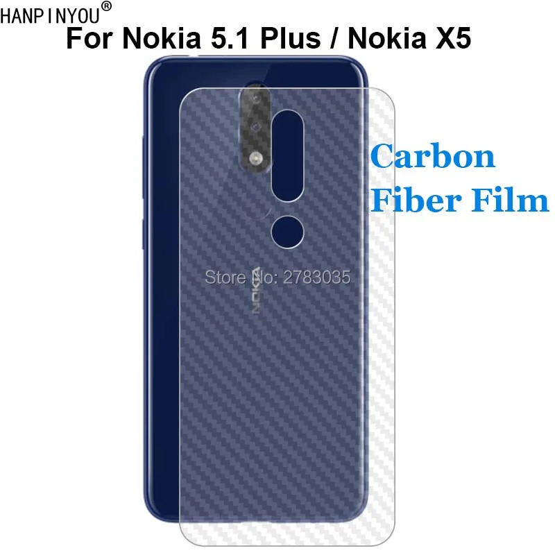 Для Nokia 5 1 Plus X5 Новая прочная 3D Защитная пленка для задней панели из углеродного