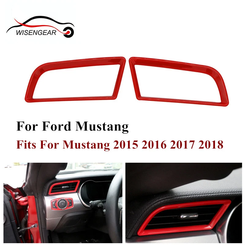 Для Ford Mustang 2015 2016 2017 2018 Vent кольцо крышки отделка рамки стикеры декор для шахматная