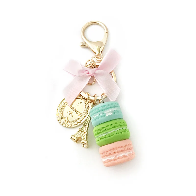 Брелок для ключей модное кольцо в машину женская сумка аксессуары торта макароны