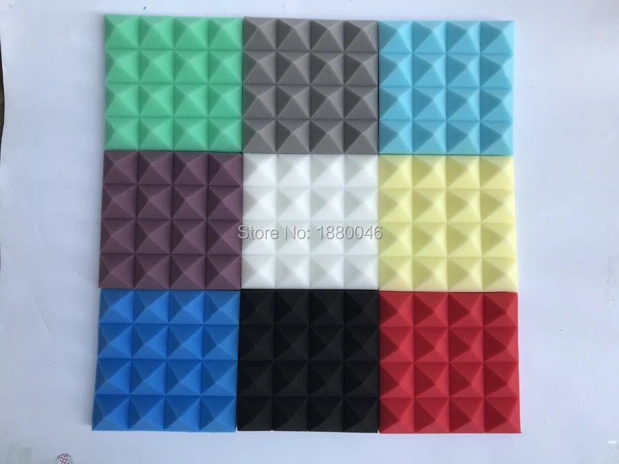 10 шт. 30x30x5 см высокой плотности белый/кофейный цвет огнестойкий пирамидный пенопласт звукоизоляция студия акустический звук поглощение пламени