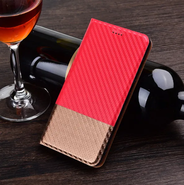 LS11 из искусственной кожи чехол телефона с держателей карт для Meizu X8(6,2 ') чехол для телефона для Meizu X8 флип чехол - Цвет: Red n Gold