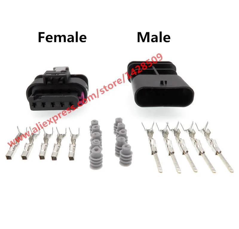 20 комплектов штепсельная вилка Tyco Amp 5 Pin Female мужские и женские мотоциклетные