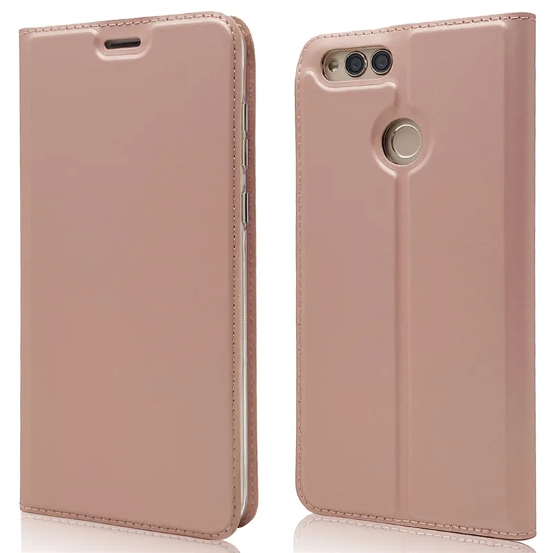 Раскладной Магнитный чехол-книжка для Huawei Honor 7X с откидной подставкой и кожаным