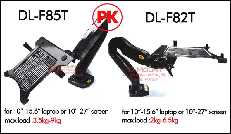 DL-F82T D-Mount 1" 2-6,5 кг 360 Вращающийся воздушный пресс газовая стойка ЖК-телевизор монитор газовая пружина планшет ноутбук Настольный кронштейн