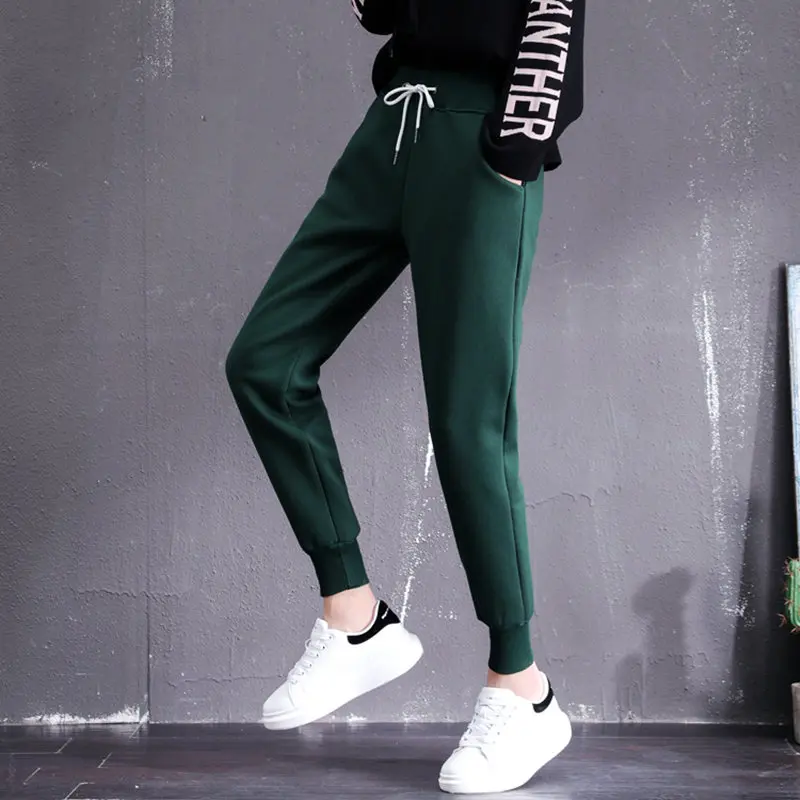 Зимняя куртка Для женщин Pantalon Femme плюс бархат утолщаются овечья шерсть впитывает пот и Штаны повседневные штаны-шаровары свободные длинные брюки Для женщин C5144
