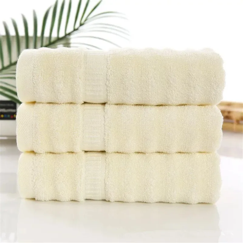 Ivory beige Полотенце из бамбукового волокна 35x75 см 120 г Высокое качество антибактериальное полотенце цвета слоновой кости бежевый розовый 100 штук маленькая - Цвет: Ivory beige