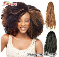 afro kinky marley braid extensions razeal crochet braids high temperature fiber 18inch ombre synthetic braiding hair