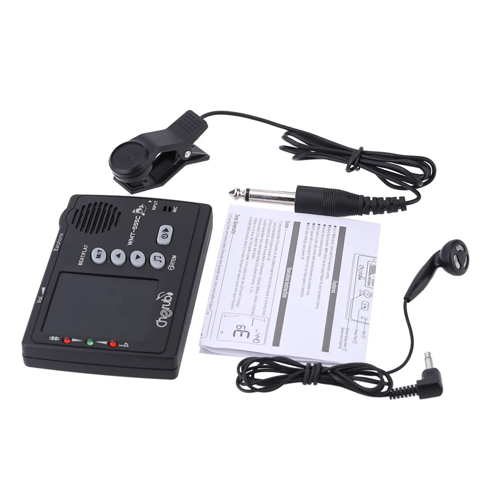 Cherub WMT 555C Многофункциональный электронный цифровой тюнер и метроном тональный