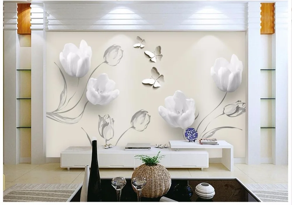 Пользовательские 3D обои для стен 3 d настенные фрески стильные минималистичные