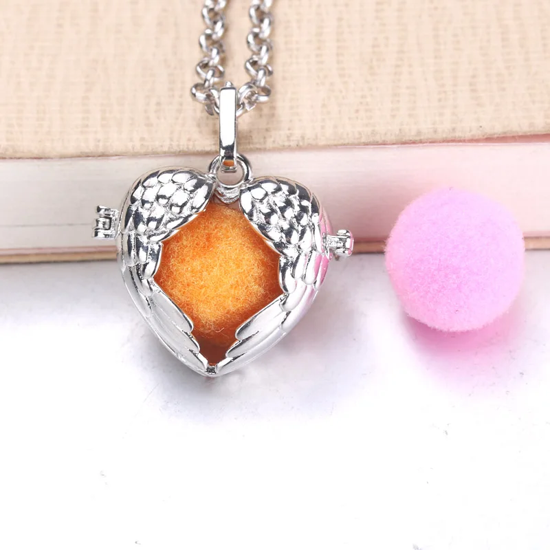 Распылитель ароматерапии с крыльями сердца ожерелье ювелирные изделия духи