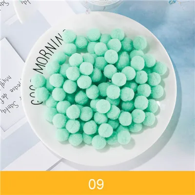 09light green 10/15/20/25 мм Мини пышная Нижняя Pom Poms помпонами ручной работы для детей игрушки свадебный Декор Сделай Сам швейного Ремесла поставок 100 шт - Цвет: 09light green