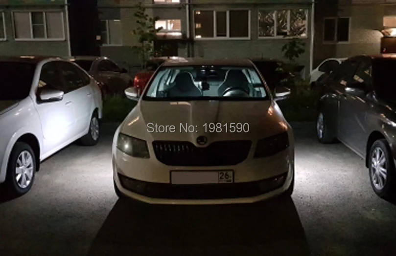 2 шт. белый светодиодный светильник под зеркалом для Skoda Superb 2 Octavia MK3 5E Octavia 1Z автомобильные аксессуары
