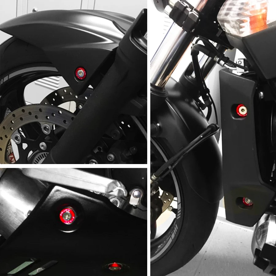 Алюминиевые шайбы с болтом M6 для Ktm Kawasaki MT 07 обтекатель крыло номерной знак универсальный мотоцикл JDM СТИЛЬ шайба