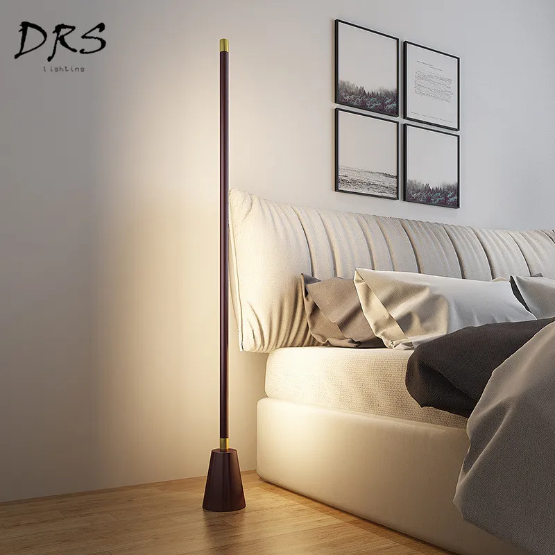 Ins Japanese Solid Wood Floor Lamp Simple Creative Led Living Room Standing Nordic Modern Lighting Home Decor | Лампы и освещение