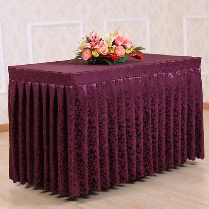 purplered Скатерть на заказ для отеля, для свадьбы, банкета, заезда, стол, буфет, утолщенный жаккардовый стол, плинтус, покрытие для стола - Цвет: purplered