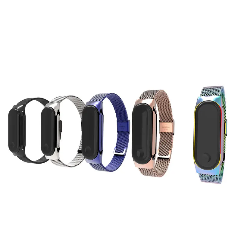 Сменный ремешок mi Band 4 из нержавеющей стали, ремешок для часов Xiaomi mi Band 3 4 Bractlet, аксессуары, регулируемый ремешок M3