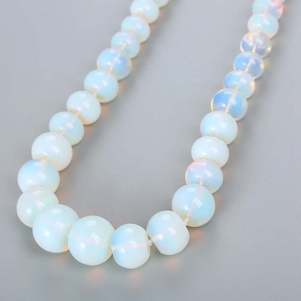 AAA натуральный камень опал драгоценный ожерелье мощность кристаллическое