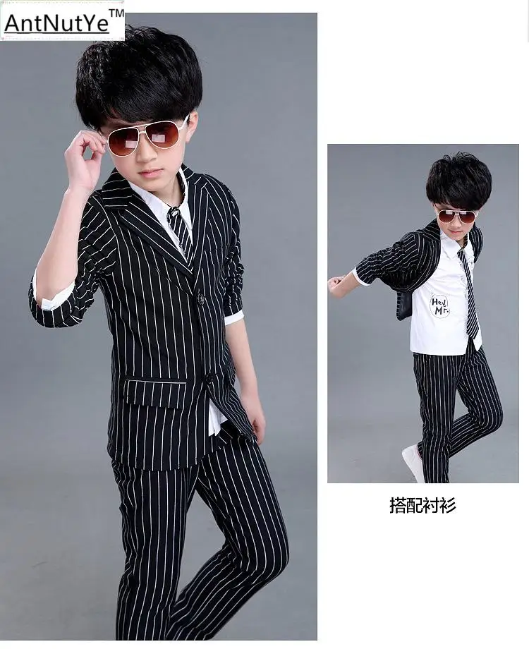 Смокинг Мальчиков Костюмы для Свадеб Куртки + Брюки Костюм Терно Детская Одежда