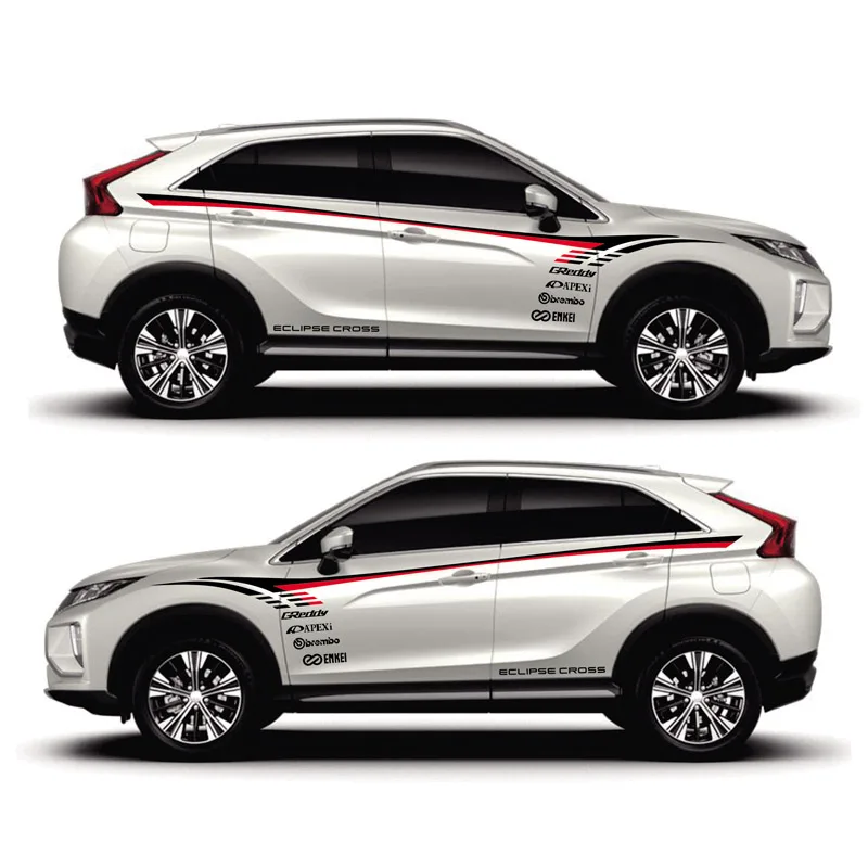 World Datong автомобильные наклейки для Mitsubishi ECLIPSE CROSS Pajero Outlander Zinger Eclipse с обеих сторон, спортивные авто наклейки