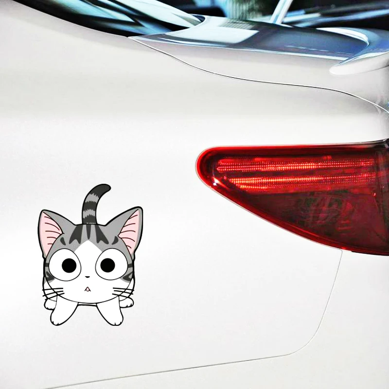 

Наклейка Volkrays для стайлинга автомобиля, аксессуары, наклейка с мультяшным изображением кошки, украшение для мотоцикла, поло, Audi, Mazda, Nissan, хол...