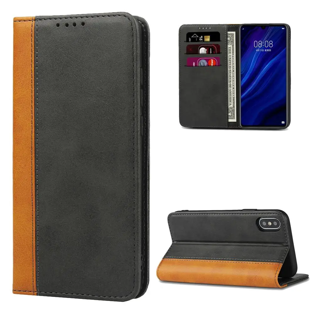 Кожаный чехол-книжка с магнитной застежкой для iPhone X XR XS Max 8 7 6S 6 Plus | Мобильные