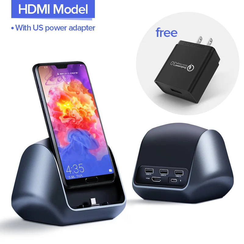 Ugreen USB C концентратор Тип C 3,0 концентратор HDMI адаптер для huawei Коврики 20/10/10 Pro P20/P20 Pro USB-C док-станция Тип C концентратор USB - Цвет: HDMI Model US Plug