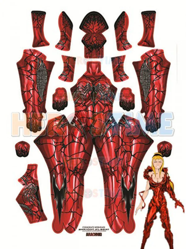 Carnage Гвен Паук Женский Хэллоуин детей/взрослых костюм Человека паука спандекс