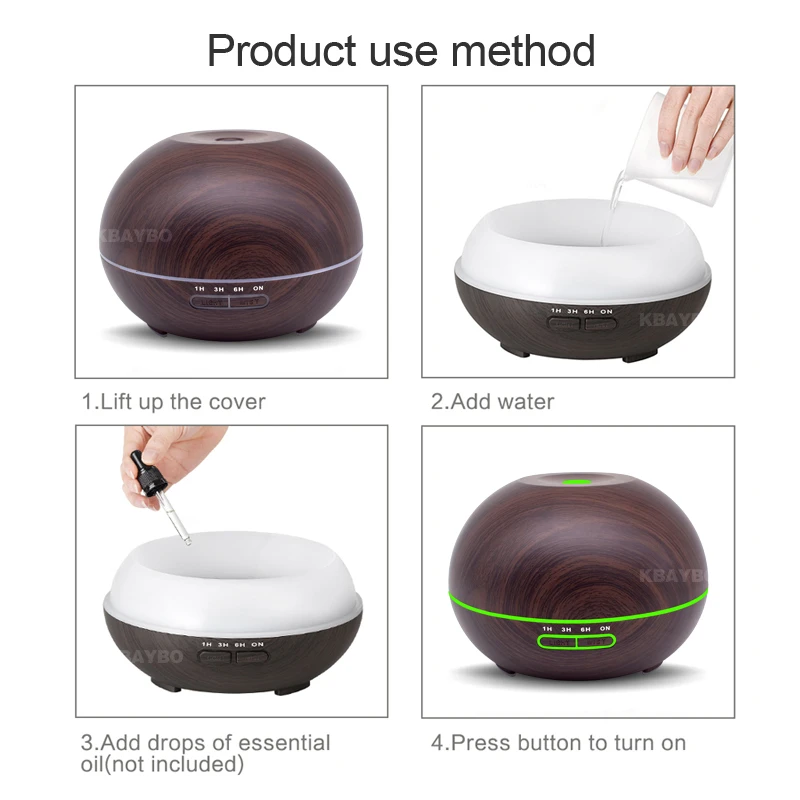 400 мл ультразвуковой увлажнитель арома диффузор эфирных масел ароматизатор с