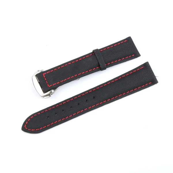 Black-red 19 мм, 20 мм, 21 мм, 22 мм, мужские часы, браслет для Tudor Bay, Omega, Seamaster, скоростной, планета, океан, 600, ремешок, холщовые, нейлоновые Ремешки для наручных часов - Цвет ремешка: Black-red