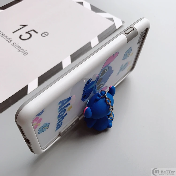 Мультяшная стежка чехол для iPhone 6 6s plus задняя и Передняя пленка 7/8 телефона милый
