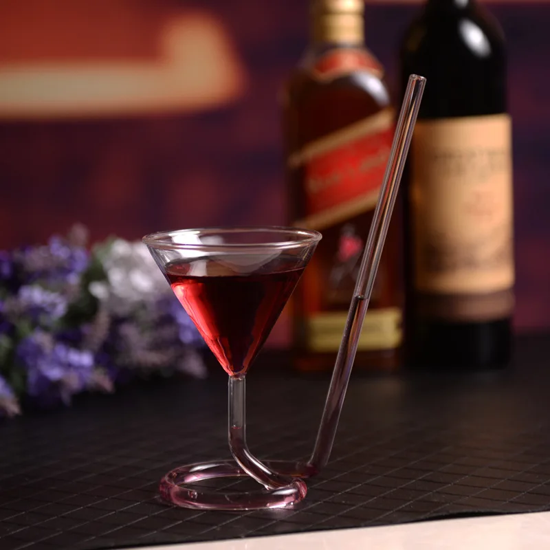 Коктейльное стекло с трубкой креативный Кубок сосание сока напиток молочная