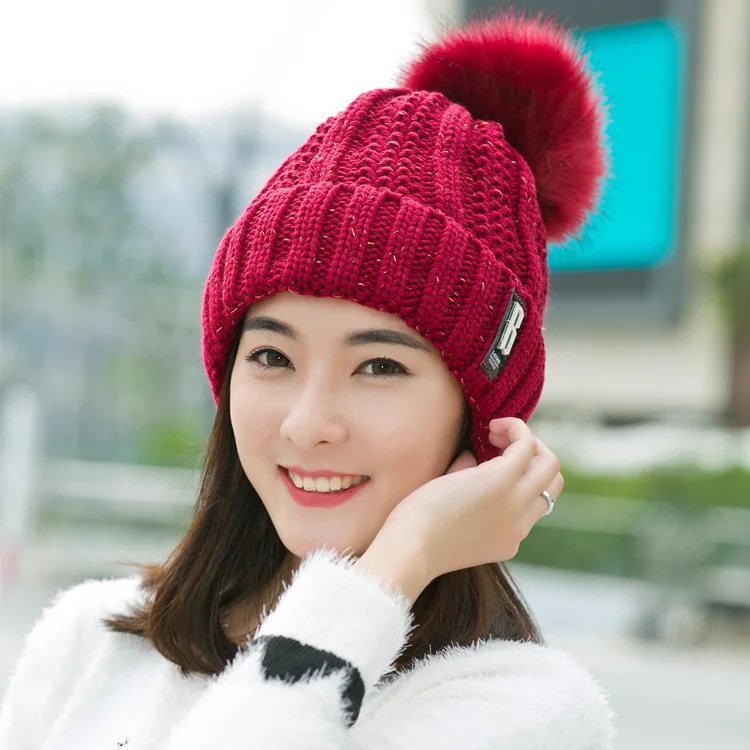 2018 Горячая Мода Skullies Beanies Зимние шапки для женщин брендовая вязаная теплая шапка