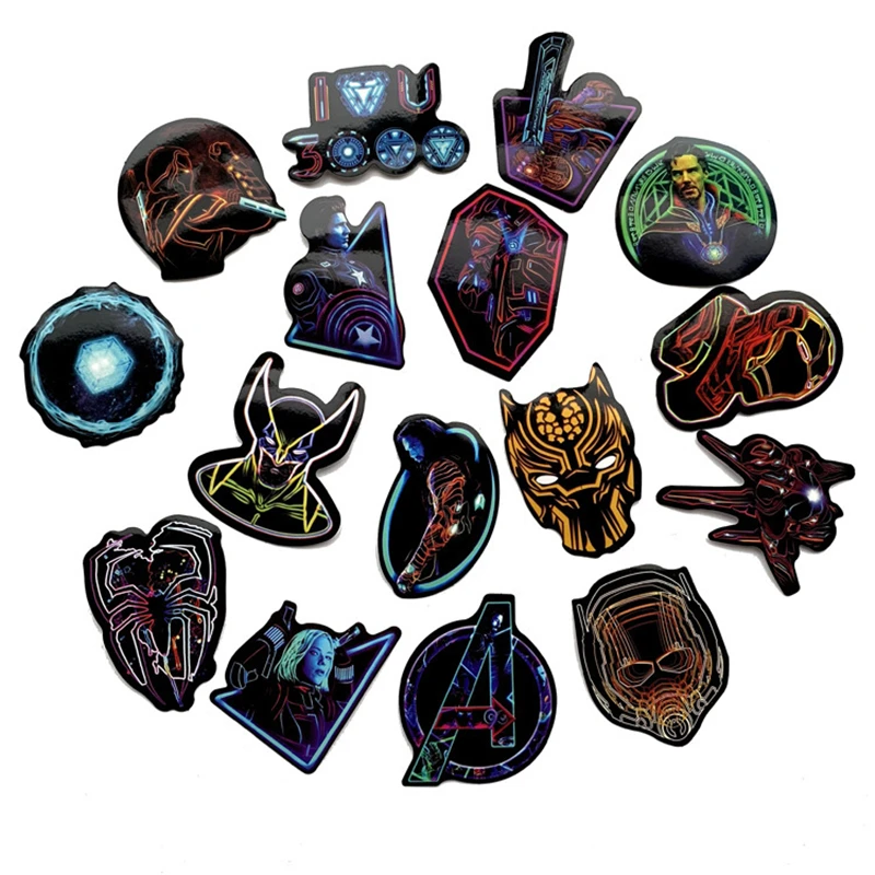 Неон 50 шт. супер стикеры героев Марвел наклейка &quotМстители&quot бомба скейтборд