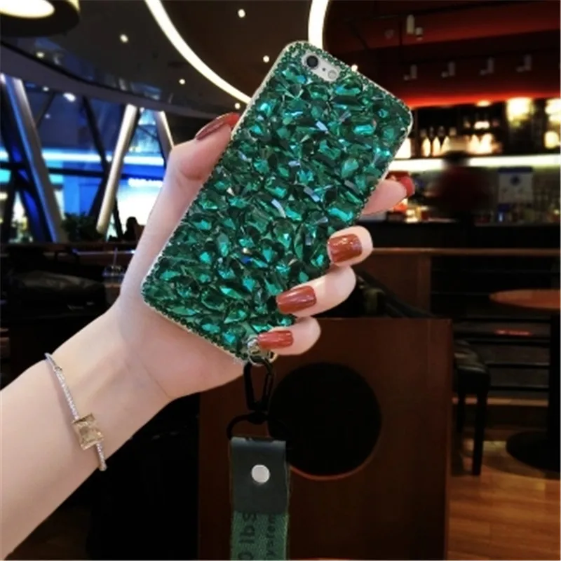 XSMYiss Rhinestone Phone Case For Samsung Galaxy J4 J6 Plus 2018 J3 J5 J7 2017 2016 female new Korean luxury with diamond shell |