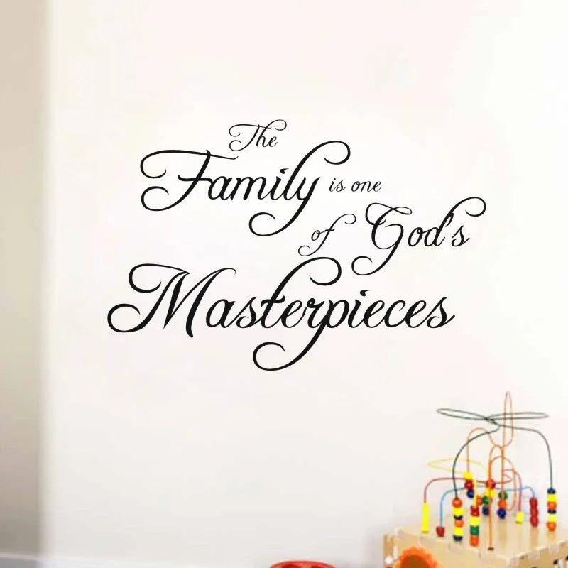 The Family Is One Gods Masteyoieces Наклейка на стену забавная английская для украшения дома DC0017