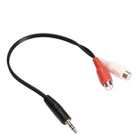 3 5mm jack male to 2 rca female jack rca stereo audio cable converter adapter high quality