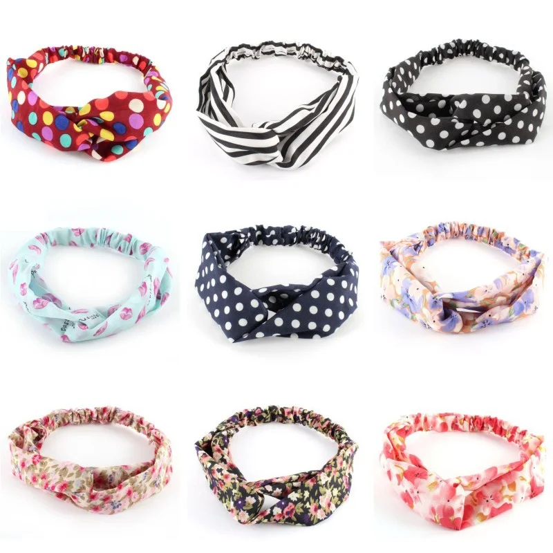 Повязка для волос с перехлёстом Женская модная эластичная пляжная повязка узлом