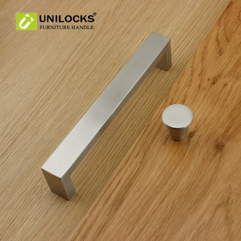 UNILCOKS квадратная ручка из нержавеющей стали, кухонные дверные ручки, шкаф, шкаф, ящик для ванной комнаты, ручка для шкафа, мебельная фурнитура