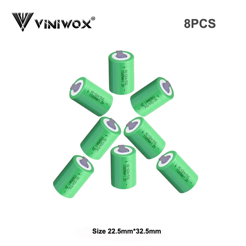 Ni-CD 1,2 V 1500mAh 4/5SC аккумуляторные батареи для аккумуляторов Subc NICD, электрический фонарик, блок питания, блок питания
