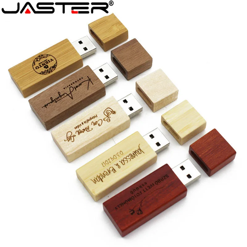 Оригинальный логотип Jaster nutural деревянный batten usb флэш накопитель флешки 4 ГБ 8 16 32
