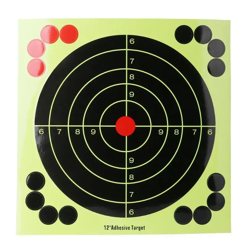 10pcs 12 in 10/20 штук самоклеющиеся Splatterburst splatterburst показатели 8/12 в Стикеры реактивной пистолет съемки наклейки мишень Training цель бумаги - Цвет: 10pcs 12 in